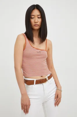 Bavlněný top Levi's oranžová barva