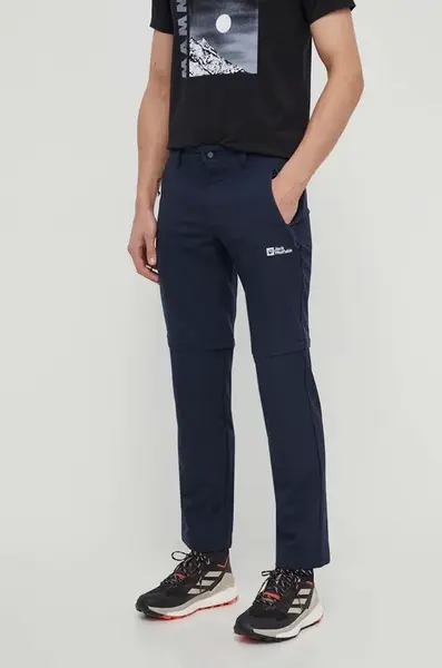 Outdoorové kalhoty Jack Wolfskin ACTIVE TRACK tmavomodrá barva, 1508241