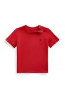 Bavlněné dětské tričko Polo Ralph Lauren červená barva, 320832904036