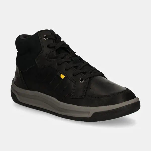 Kožené sneakers boty CAT Footwear APA CUSH MID černá barva, P725848