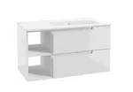 kielle Oudee - Skrinka s umývadlom 90 cm, pravý variant, lesklá biela 50002S90R0