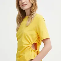 Tričko Sisley žlutá barva