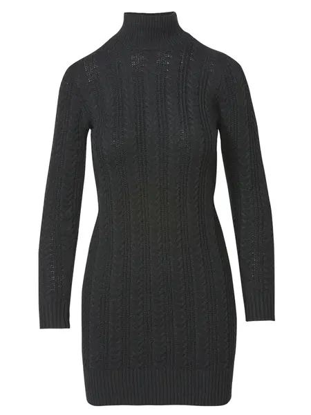 KOROSHI Pletené šaty  čierna