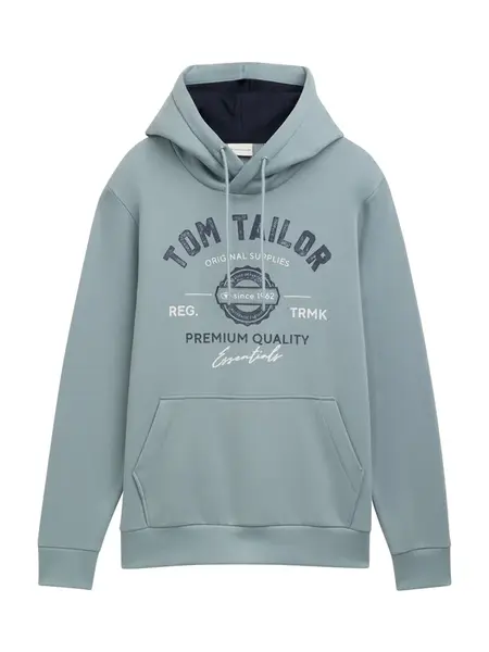 TOM TAILOR Mikina  tmavomodrá / opálová / vaječná škrupina