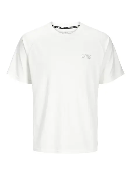 JACK & JONES Tričko 'JCOCNZ'  čierna / biela