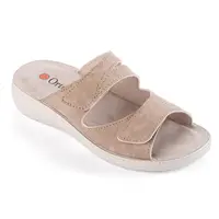 Dámské ortopedické pantofle na klínku béžové vel. 39