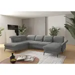 Sit & More SEDACÍ SOUPRAVA, textil, šedá