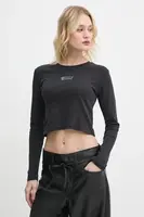 Bavlněné tričko s dlouhým rukávem Levi's černá barva, A8796