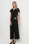 Overal Joseph Ribkoff černá barva, s kulatým průkrčníkem, 251043