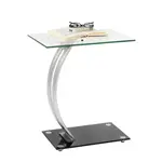 Xora ODKLÁDACÍ STOLEK, čiré, černá, barvy stříbra