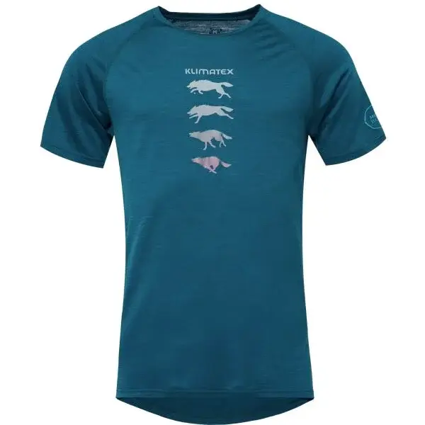 Klimatex HURON MERINO Pánské MERINO BLEND triko, modrá, velikost