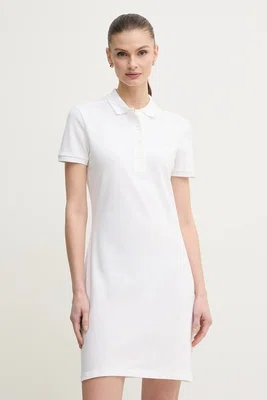 Šaty Lacoste bílá barva, mini, jednoduché, EF5473-001