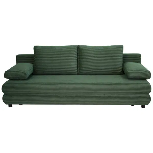 home24 ROZKLÁDACÍ POHOVKA, textil, zelená