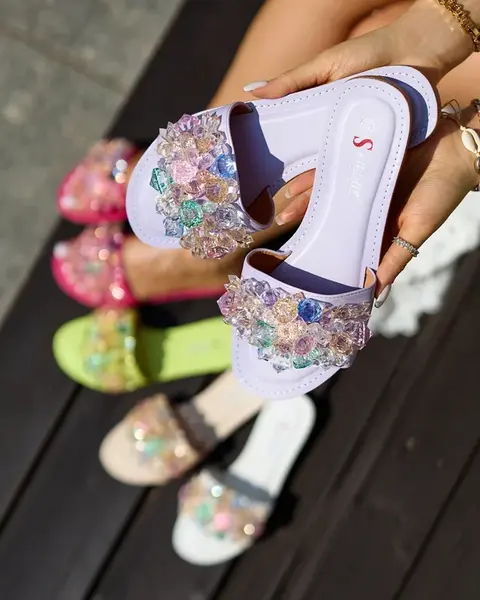 Dámské pantofle Resti Royalfashion s krystaly