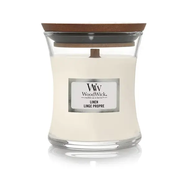 Wood Wick Vonná svíčka Linen 85 g