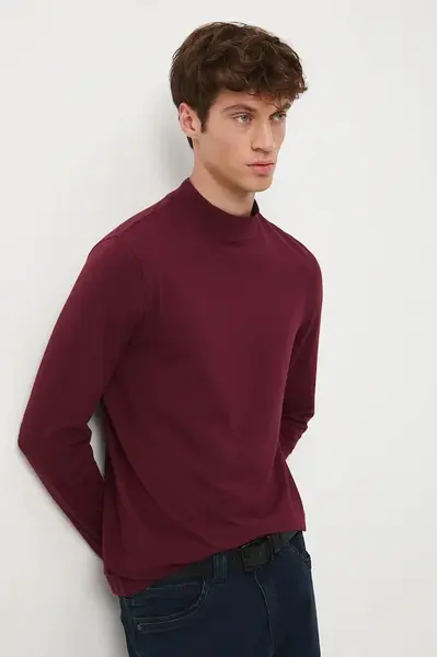 Tričko s dlouhým rukávem Medicine pánské, vínová barva