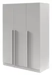 Třídveřová šatní skříň s šuplíky arturo - platinová šedá