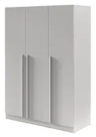 Třídveřová šatní skříň s šuplíky arturo - platinová šedá