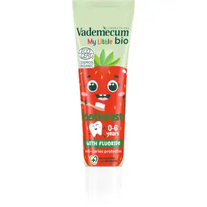 Vademecum BIO My Little Strawberry dětská zubní pasta s fluoridem jahoda 50 ml