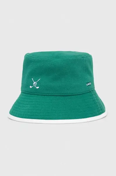 Oboustranný klobouk Kangol zelená barva