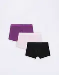 Organic Basics Soft Touch Trunks 3-pack Aubergine / Soft Lilac / Black M