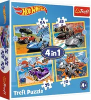 Puzzle Autíčka Hot Wheels 4v1