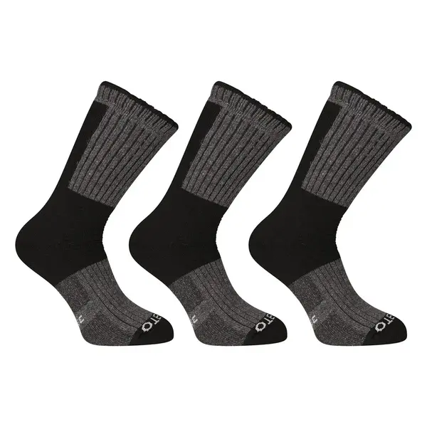 3PACK ponožky vysoké zimné čierné (3NWC1) M