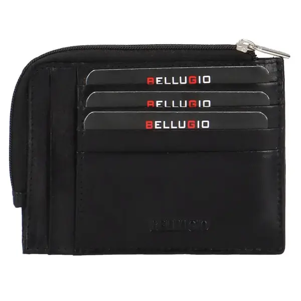 Kožené pouzdro na doklady černé - Bellugio Ruoxi