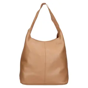 Dámská kožená kabelka přes rameno Italia Margo - světle hnědá