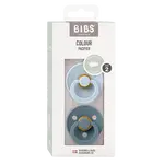 BIBS Colour symetrické dudlíky z přírodního kaučuku velikost 2, Baby Blue / Petrol 2 ks