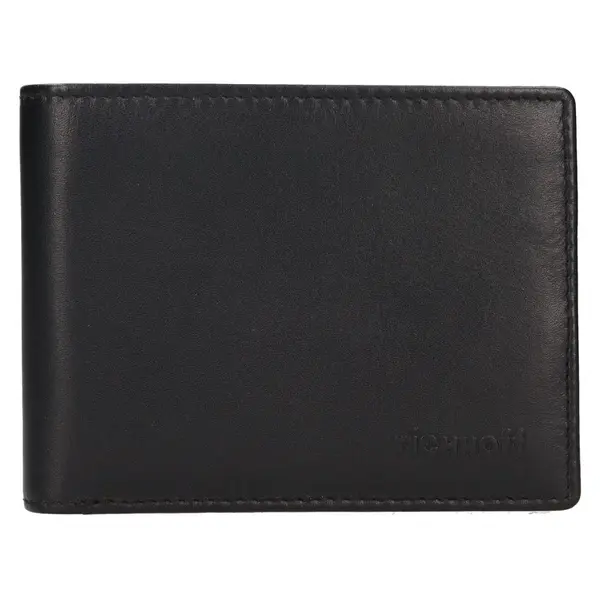 Pánska kožená slim peňaženka Richhoff Petr - čierna