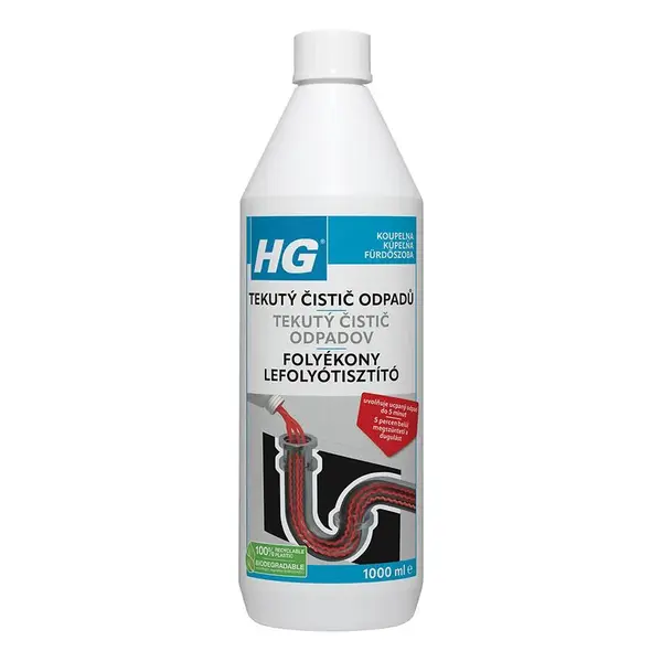 HG tekutý čistič odpadů 1l