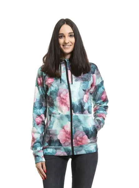 Meatfly dámská technická mikina Alisha Flowers | Mnohobarevná | Velikost XS