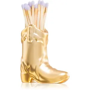 Paddywax Cowboy Boot Match Holder zápalky Gold Metallic 25 g