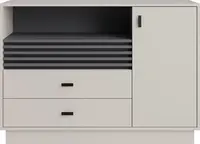 Komoda AllMo AL7 Barva korpusu + barva dveří: Kašmír + Antracit