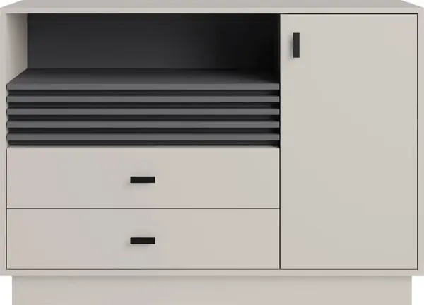 Komoda AllMo AL7 Barva korpusu + barva dveří: Kašmír + Antracit