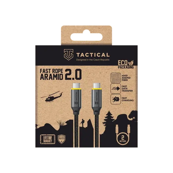 Kabel Tactical Fast Rope Aramid 2.0 Cable USB-C/USB-C 2m