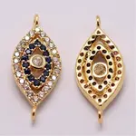 Brass Micro Pave Cubic Zirconia Links