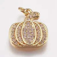 Brass Micro Pave Cubic Zirconia Charms
