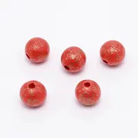 Printed Natural Wood Beads