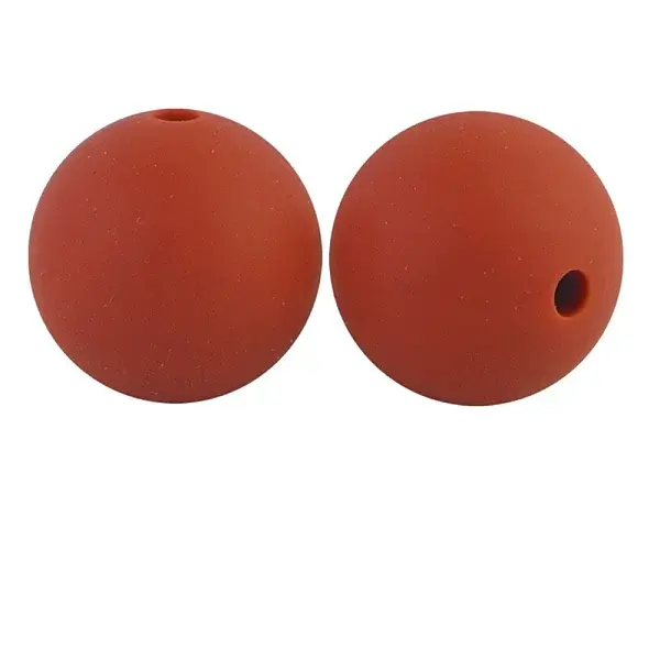 Silicone Beads Round Rubber Bead 15MM Loose Spacer Beads for DIY Supplies Jewelry Keychain Making
