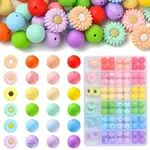 Round/Daisy Silicone Focal Beads