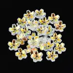 Transparent Electroplate Glass Bead Caps