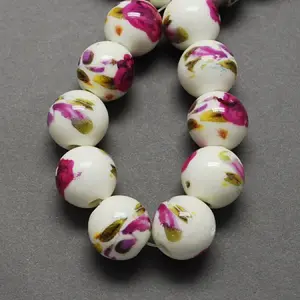 Handmade Printed Porcelain Beads