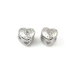 Brass Clear Cubic Zirconia Beads