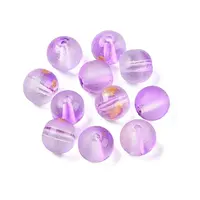 Frosted Baking Painted Glass Beads