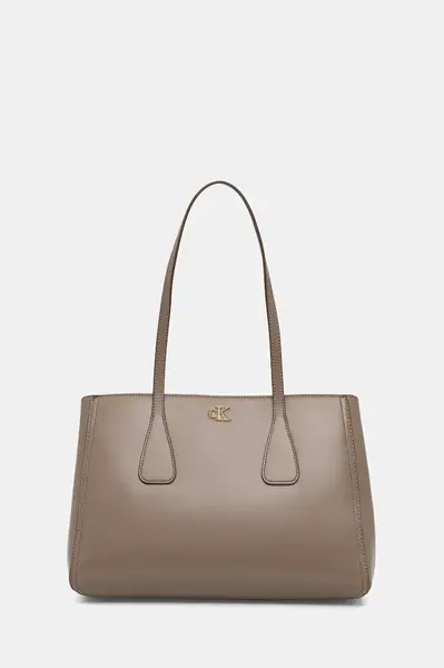 Kabelka Calvin Klein béžová barva, LV04F3442G