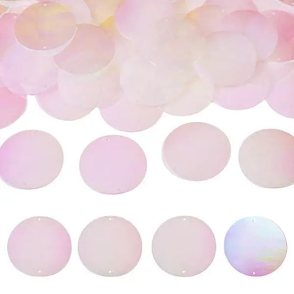150Pcs Rainbow Iridescent PVC Paillette/Sequin Links
