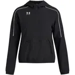 Under Armour CHALLENGER ANORAK Dámska futbalová bunda, čierna, veľkosť M