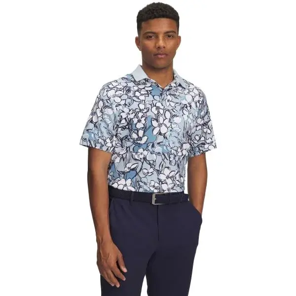 Under Armour DRIVE CHILL POLO Pánske polo tričko, svetlomodrá, veľkosť M